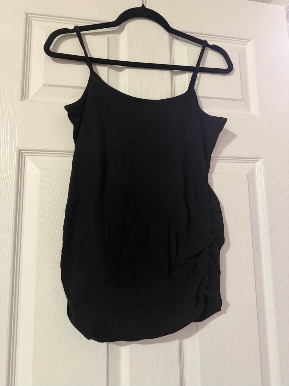Women’s Maternity Oh! mamma Tank Top Black Ruched